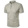 Men's Summer Solid Color Top Popular Short Sleeve Slim Fit European And American Short Sleeve