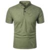 Men's Summer Solid Color Top Popular Short Sleeve Slim Fit European And American Short Sleeve
