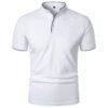 Men's Summer Solid Color Top Popular Short Sleeve Slim Fit European And American Short Sleeve