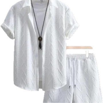 8178d447-3620-4a5b-9a0b-16e29a31aad6.jpg Men's Short-sleeved Shirt Shorts Sports Casual Two-piece Suit