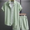 8dc7207d-58c8-44cc-b808-db2bea32bf85.jpg Men's Short-sleeved Shirt Shorts Sports Casual Two-piece Suit